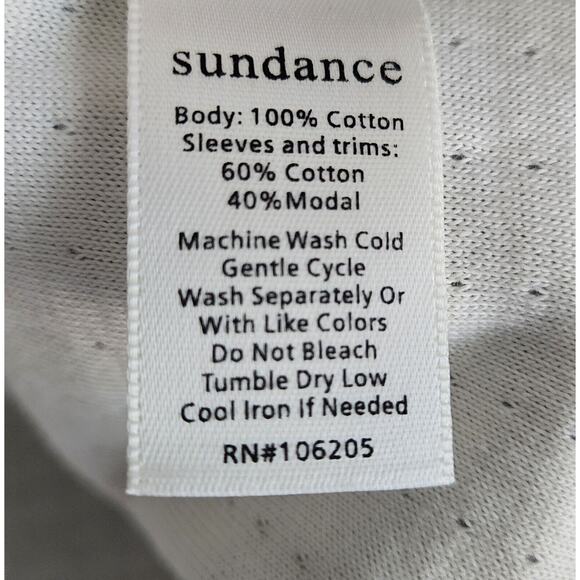 SUNDANCE Women L Sweater 1/2 Zip Gray Blue Fair Isle Sleeves Cotton Modal 42" - Picture 4 of 8